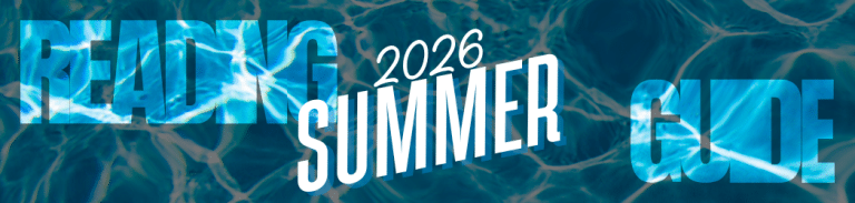 Text "Reading 2026 Summer Guide" appears over a background of blue water with reflections.